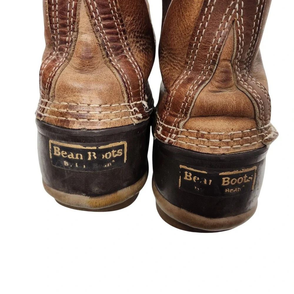 L.L. Bean Bean Boots Mens 9 Brown Leather Lace Up Waterproof Snow Winter